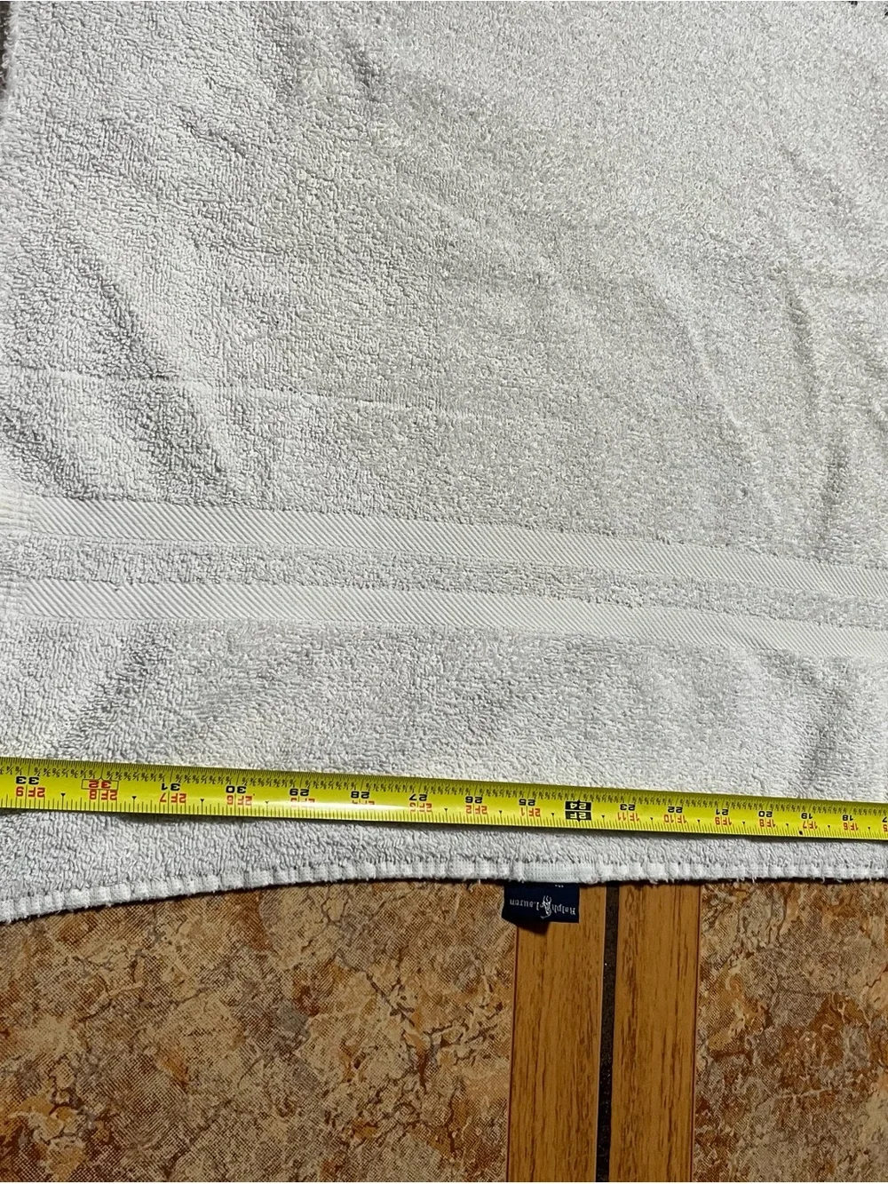 VTG Ralph Lauren Polo Bear Beach Towel White Martini Tuxedo Bear